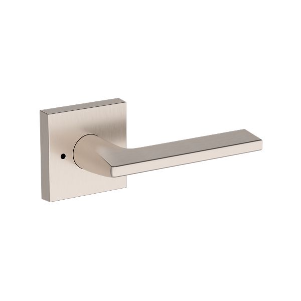 Anaheim Hills Lever with Contemporary Square Rose- Privacy - Satin
