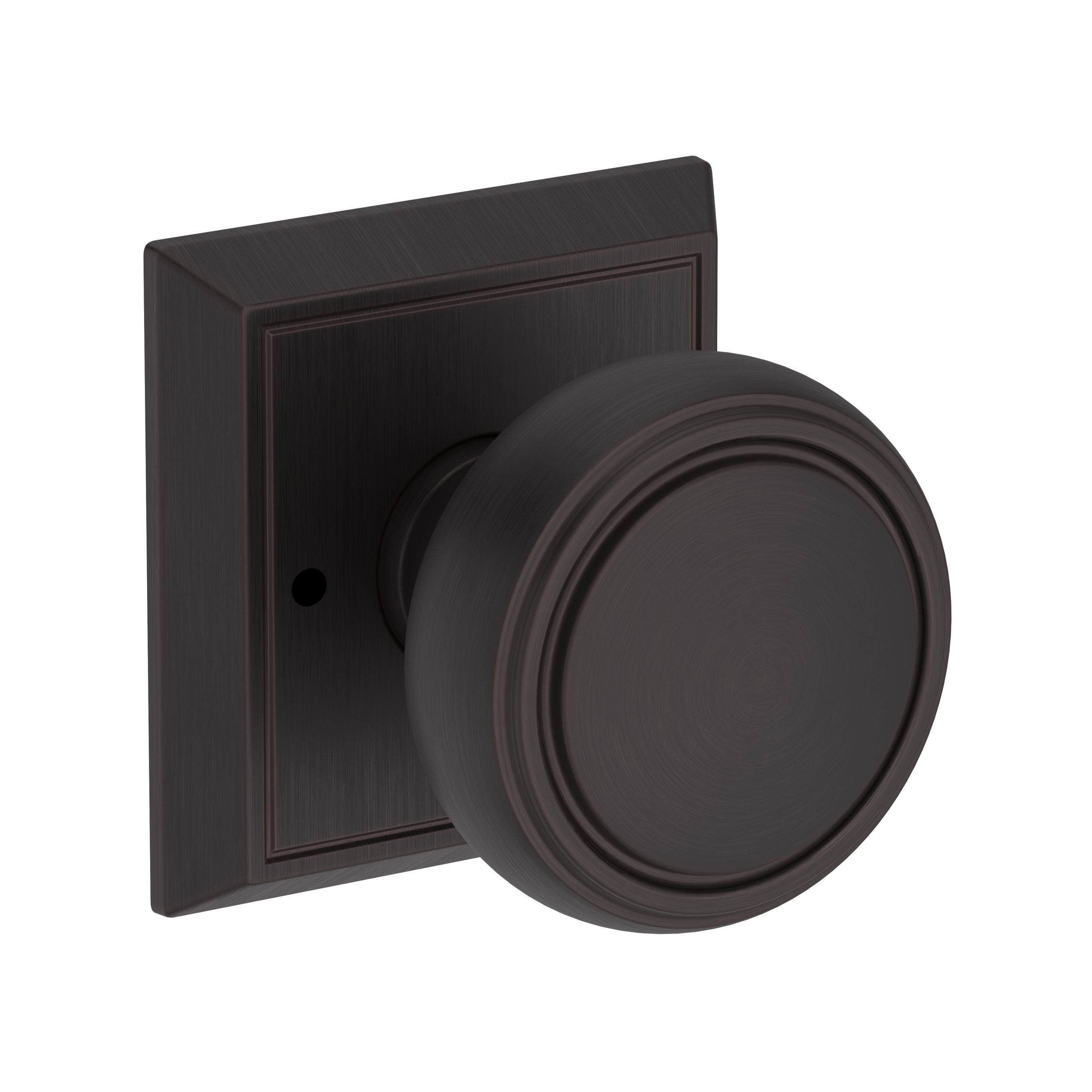 Bremerton Knob with Chamfered Square Rose- Privacy