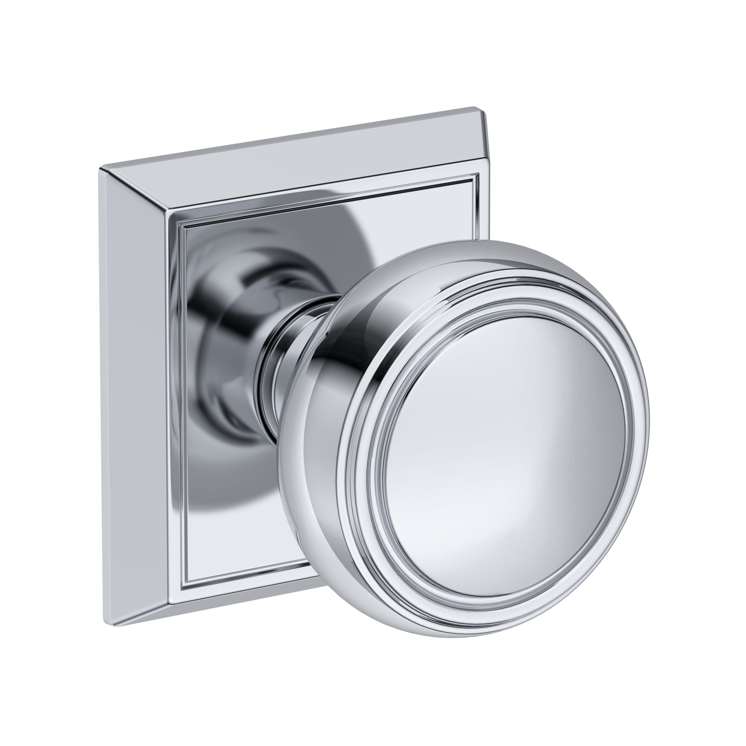 Bremerton Knob with Chamfered Square Rose- Passage