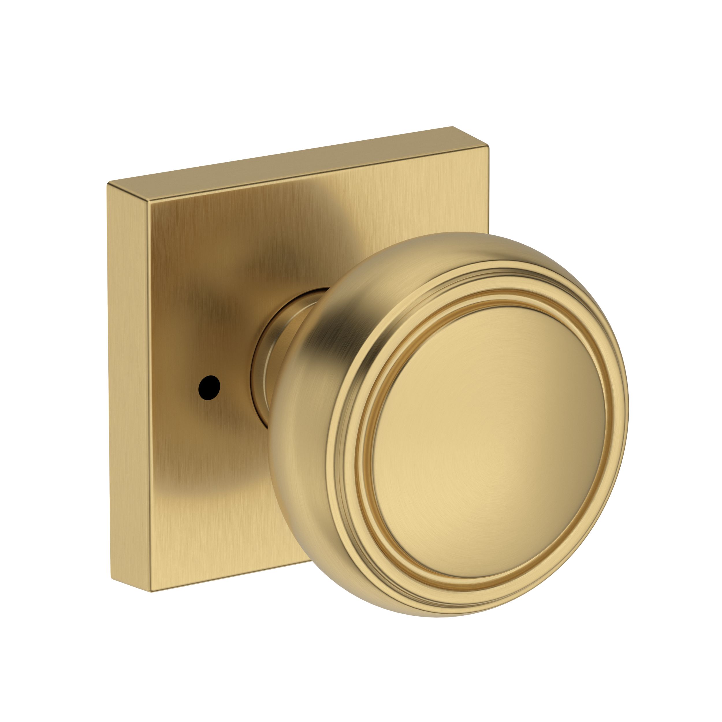 Bremerton Knob with Contemporary Square Rose- Privacy