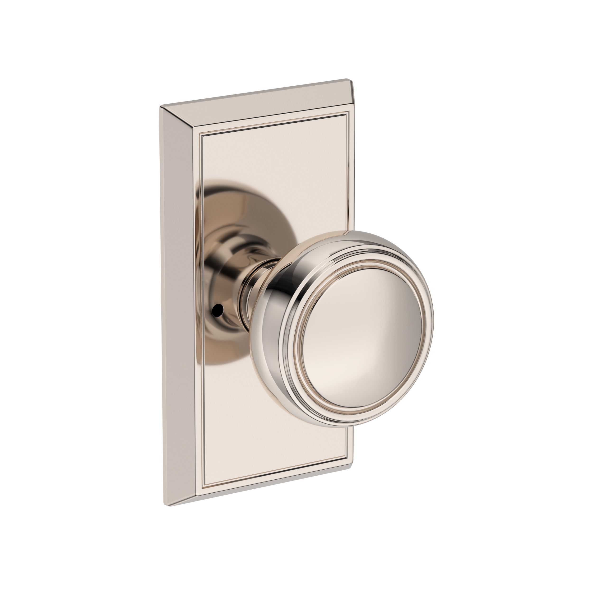 Bremerton Knob with Chamfered 5" Rose- Privacy