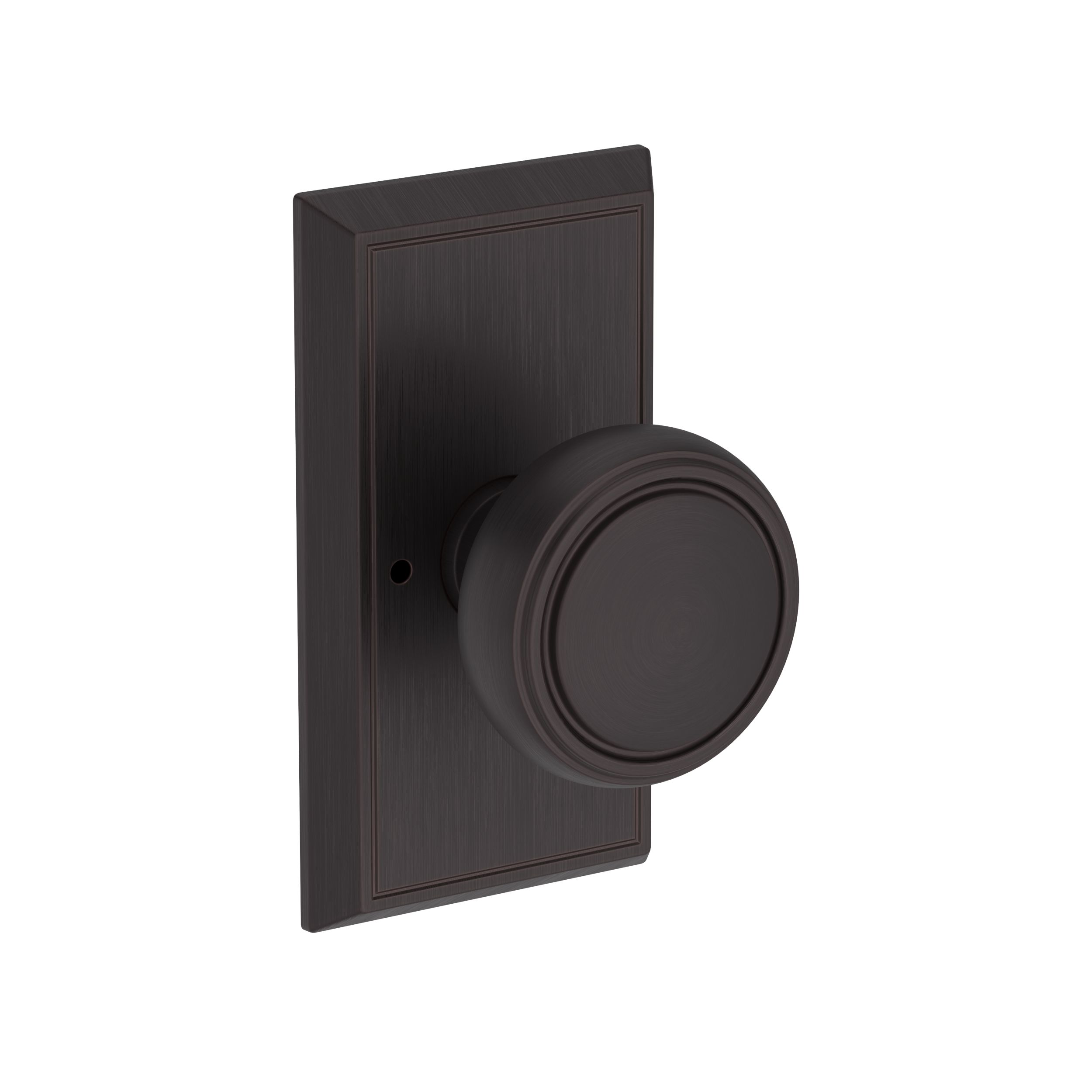 Bremerton Knob with Chamfered 5" Rose- Privacy