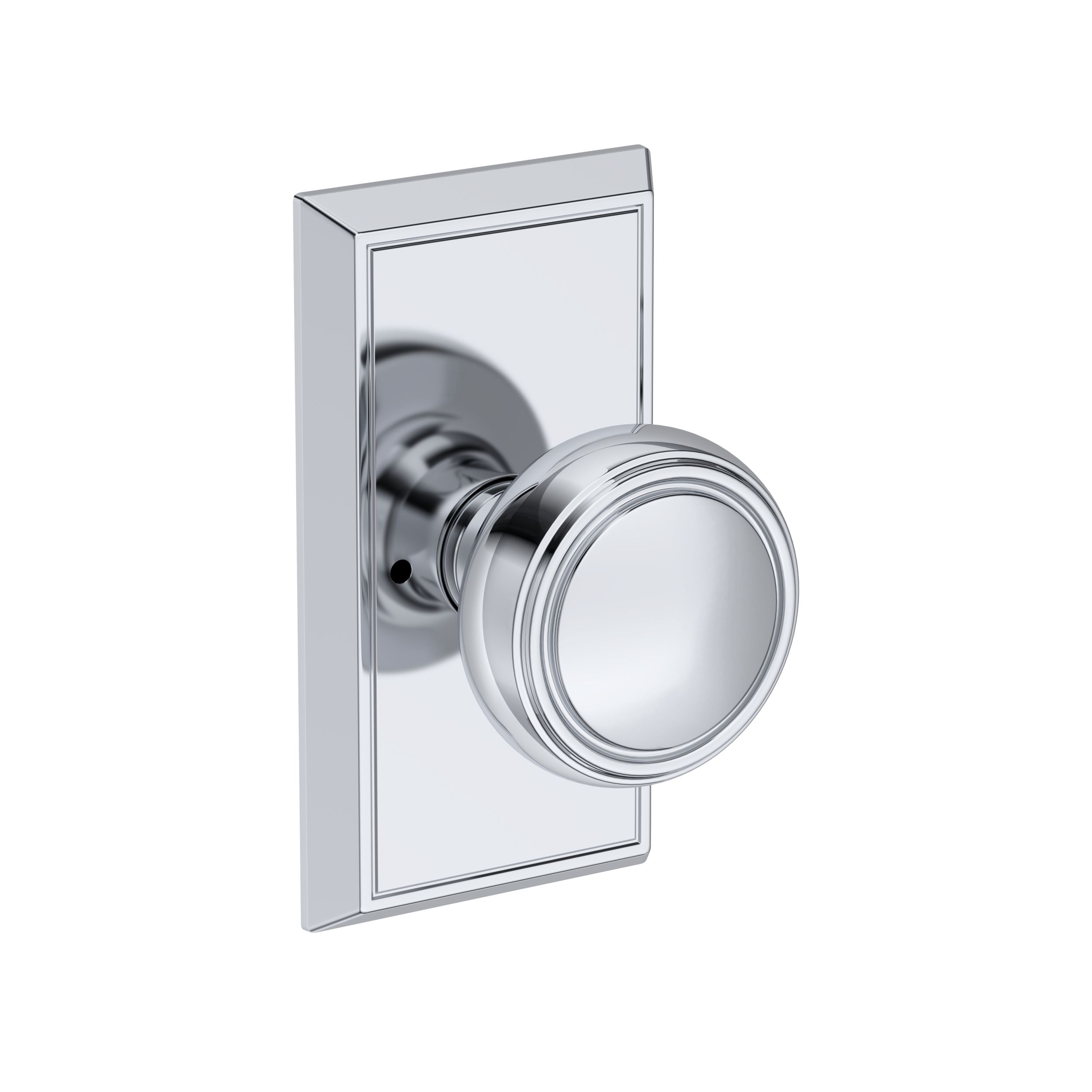 Bremerton Knob with Chamfered 5" Rose- Privacy