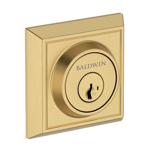 Chamfered Square Deadbolt - Lifetime (PVD) Satin Brass | Baldwin