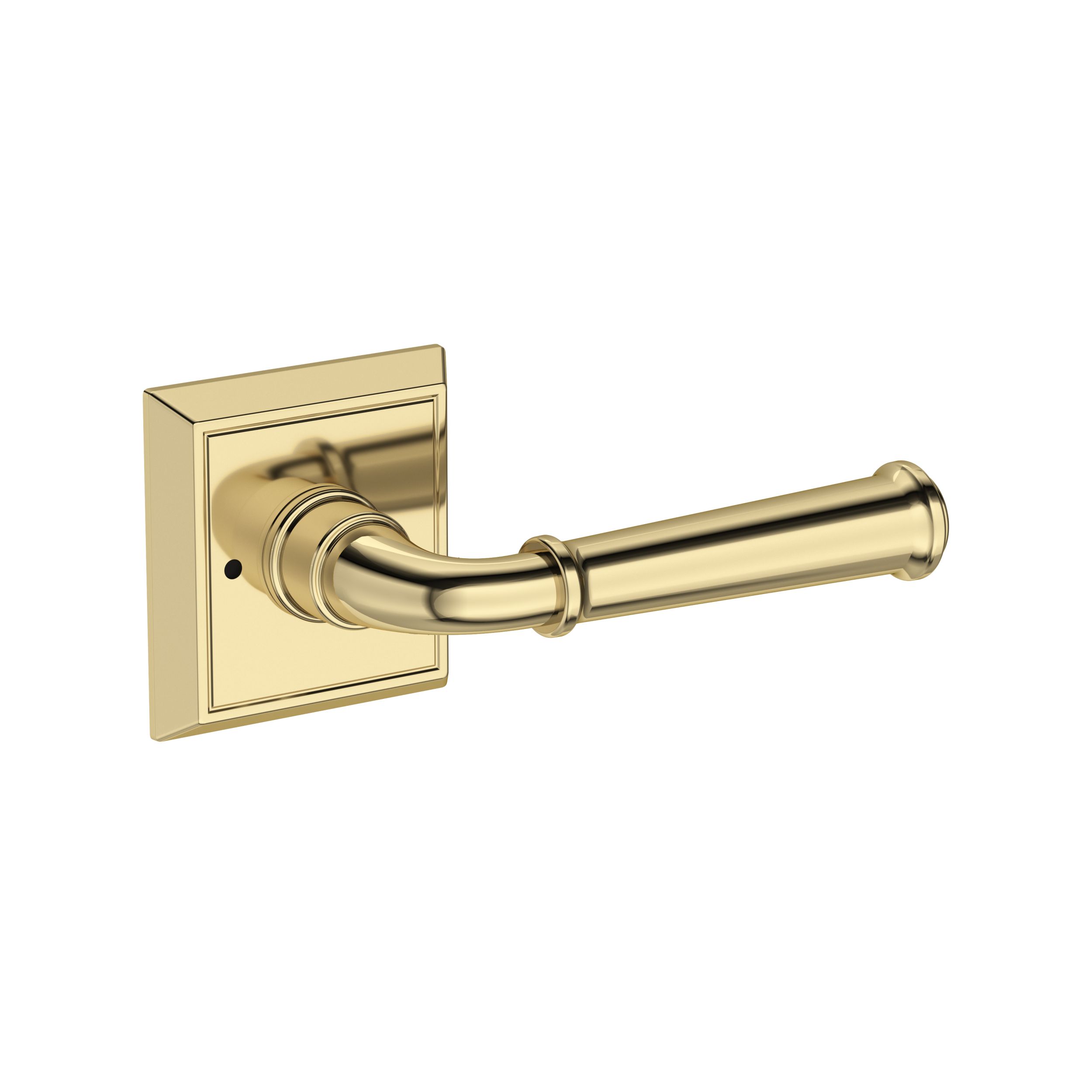 Dunsmoor Lever with Chamfered Square Rose- Privacy