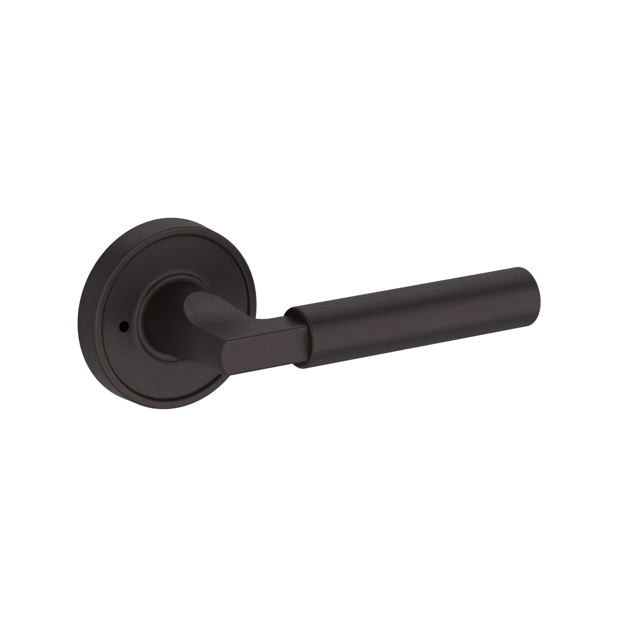 Lake Forest Lever with Recessed Round Rose- Privacy