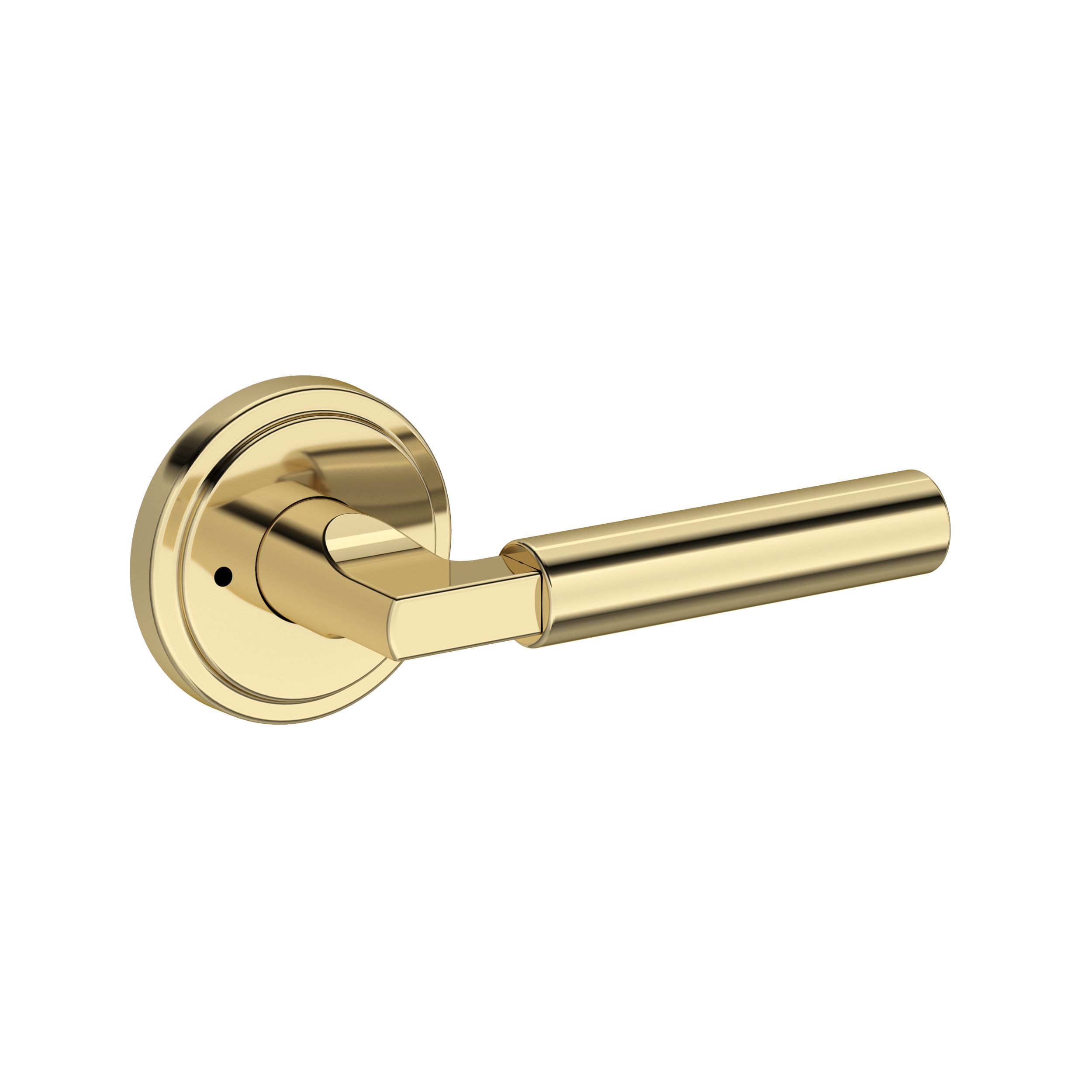 Lake Forest Lever with Stepped Round Rose- Privacy