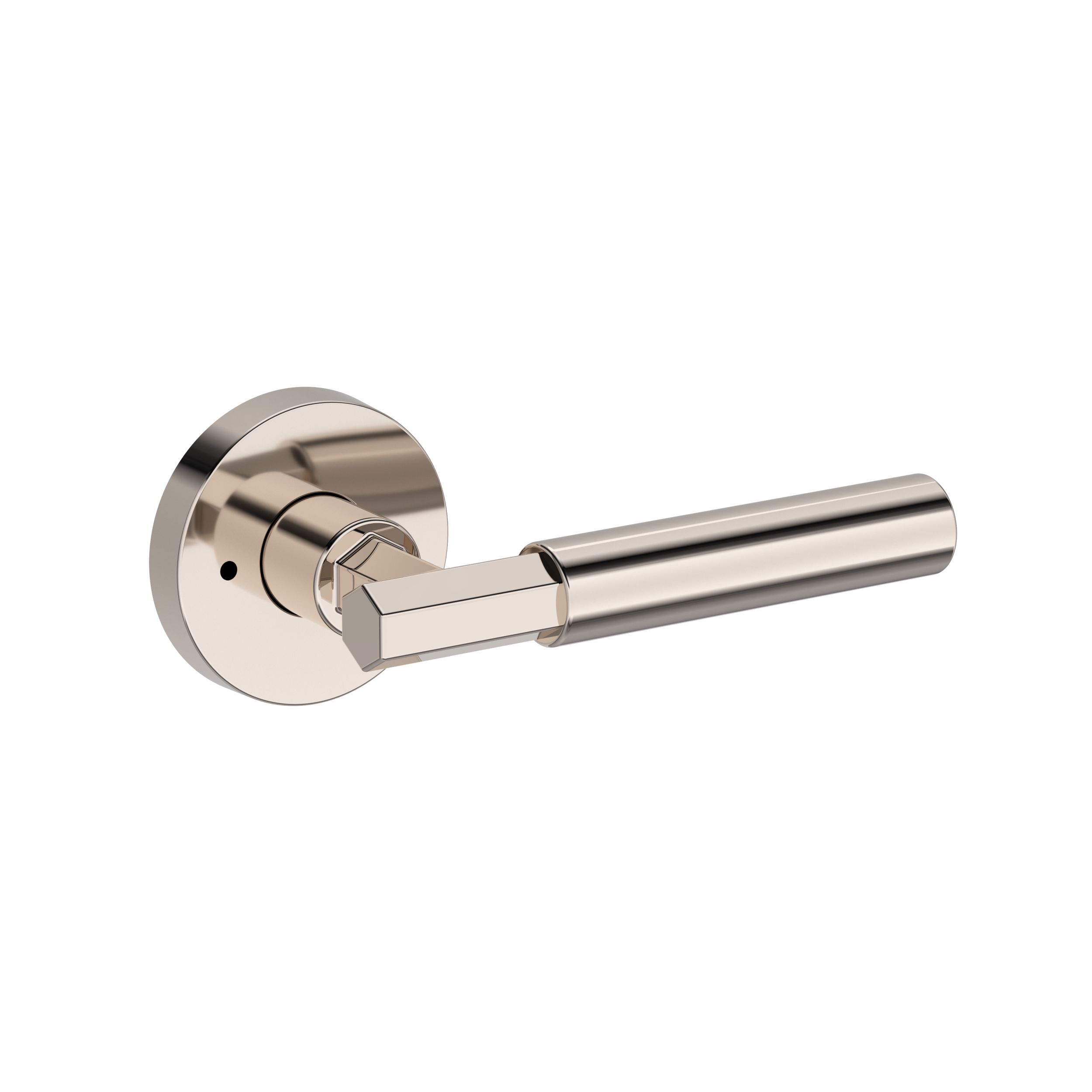 Riddling Lever with Contemporary Round Rose- Privacy