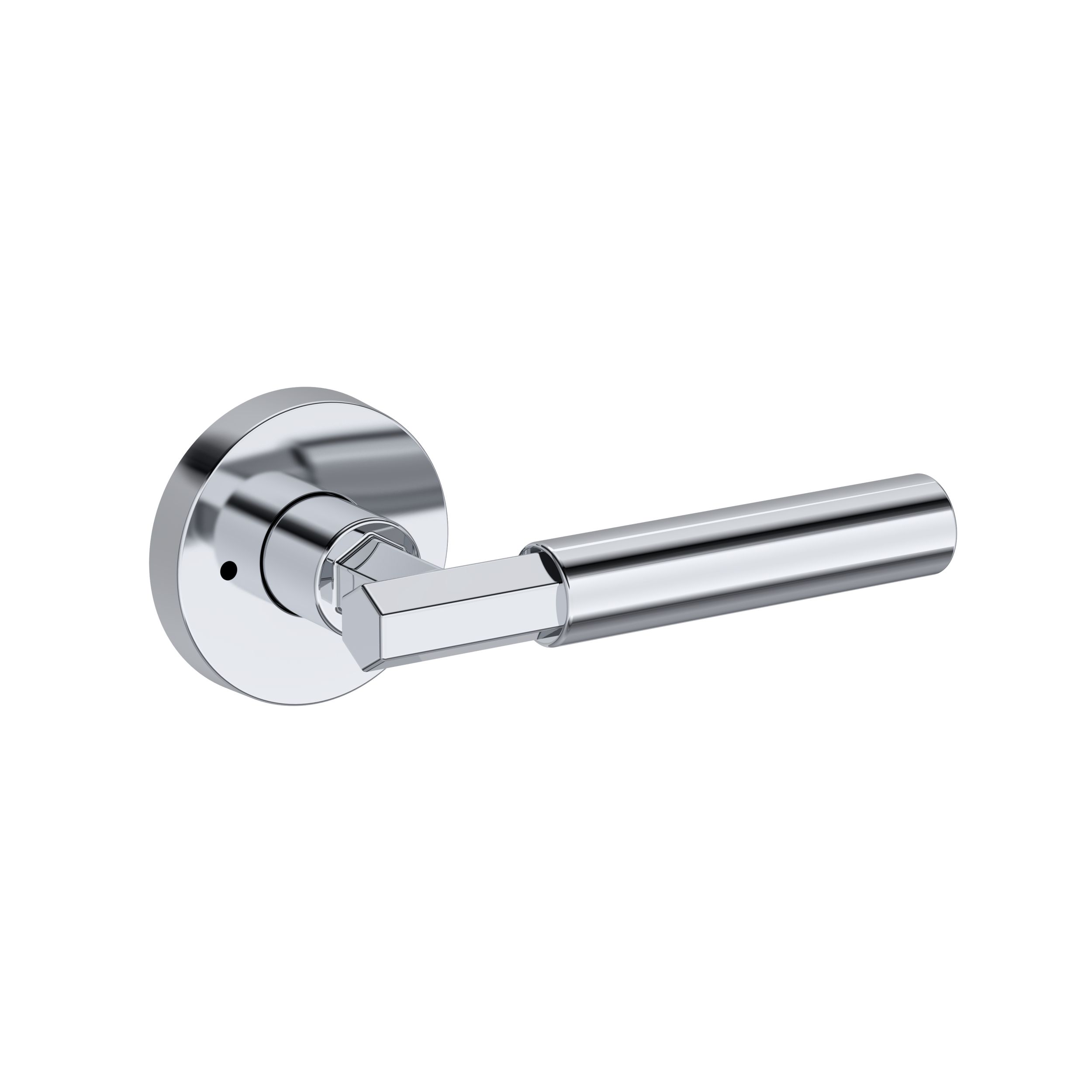 Riddling Lever with Contemporary Round Rose- Privacy