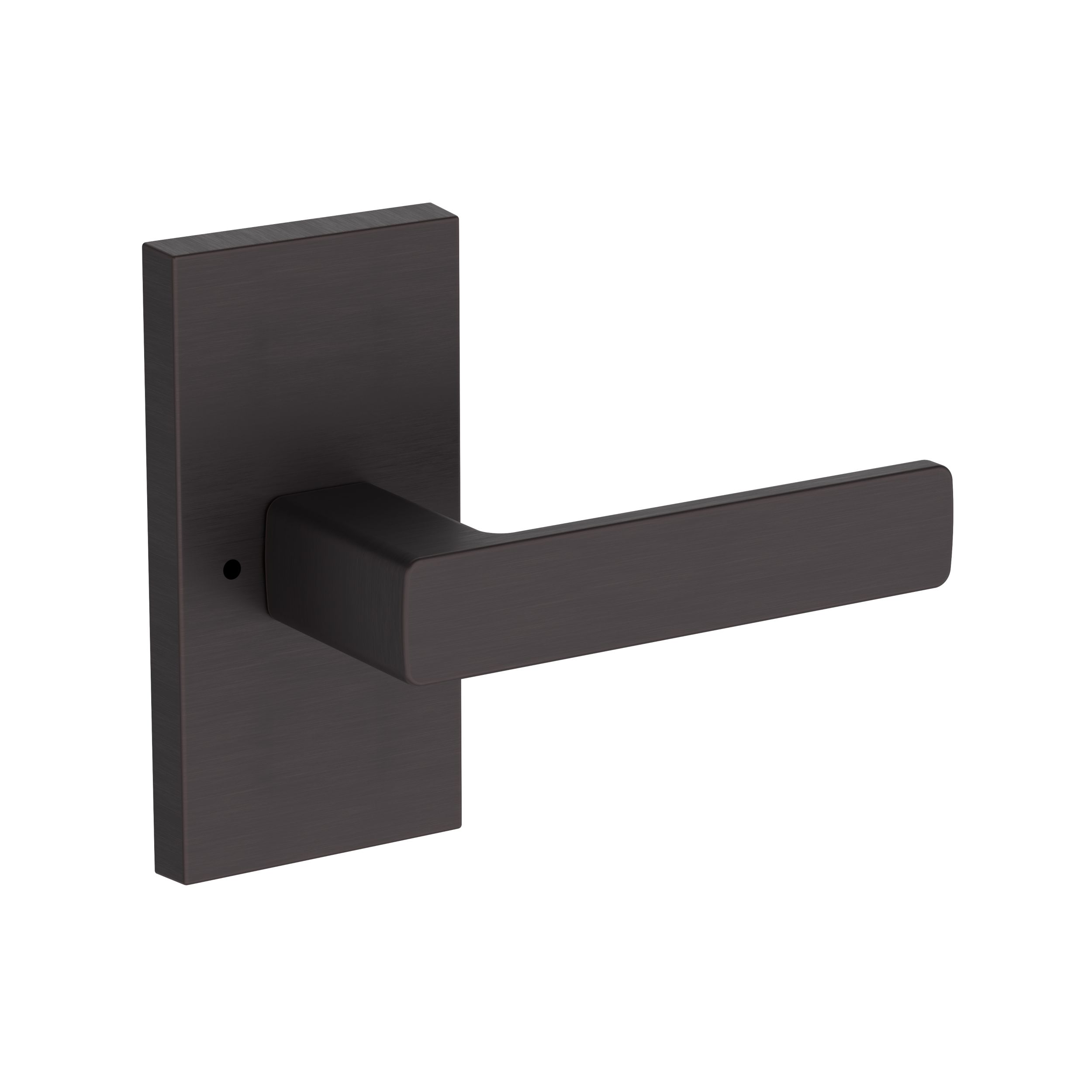Sharpewood Lever with Contemporary 5" Rose- Privacy