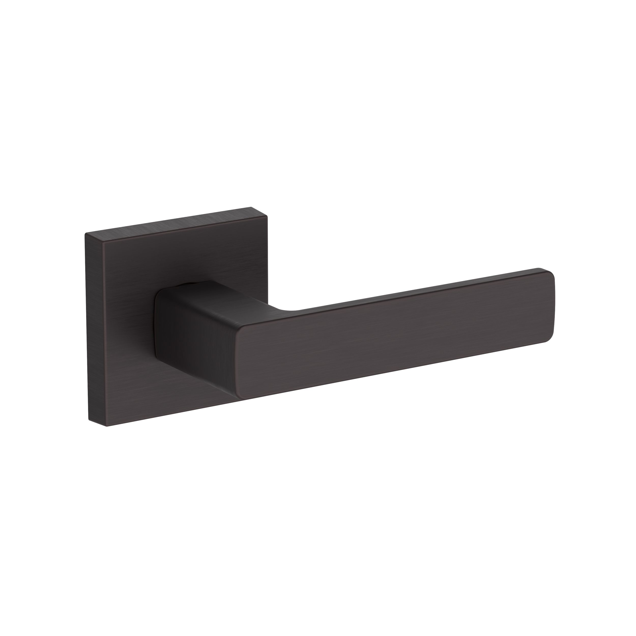 Sharpewood Lever with Contemporary Square Rose- Passage
