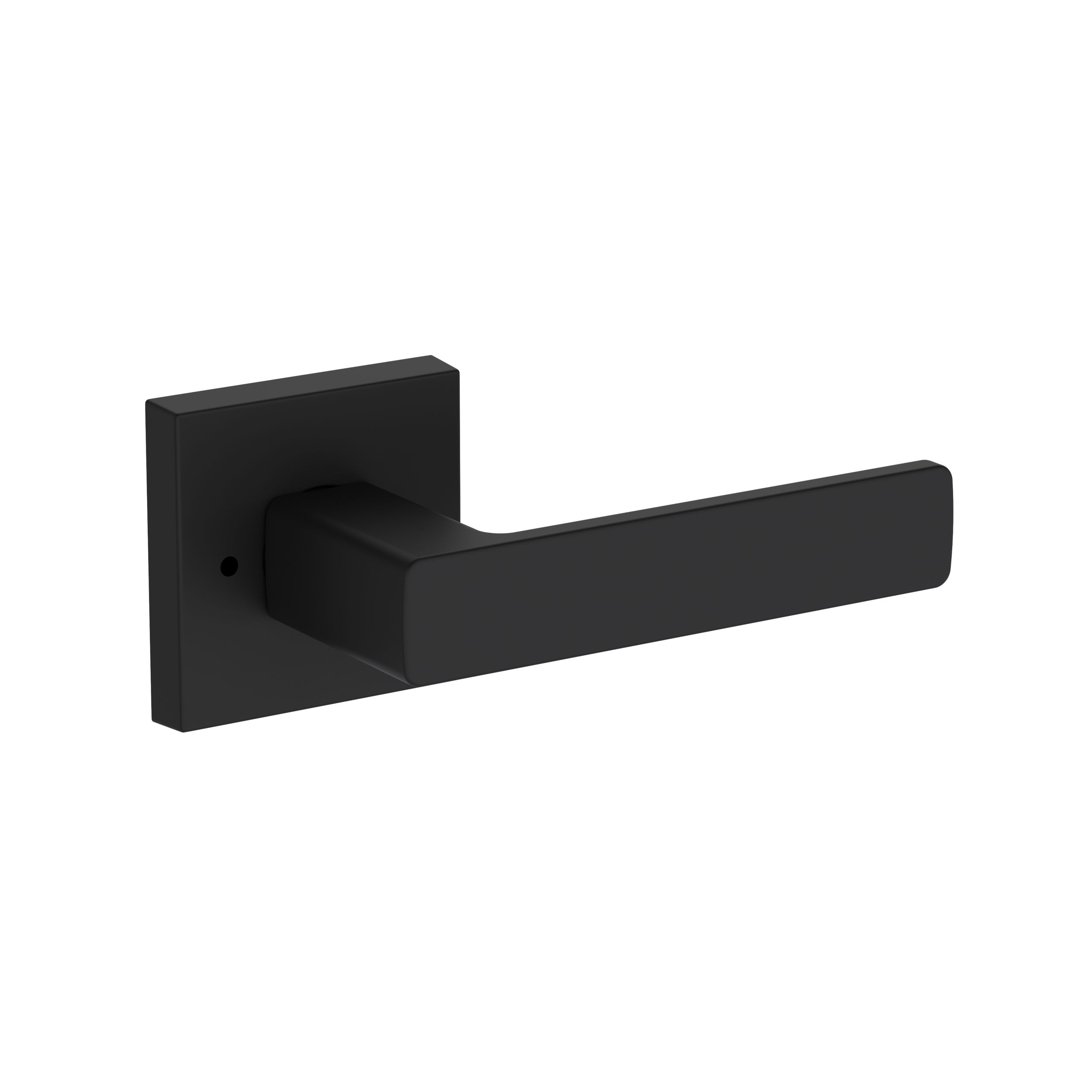 Sharpewood Lever with Contemporary Square Rose- Privacy