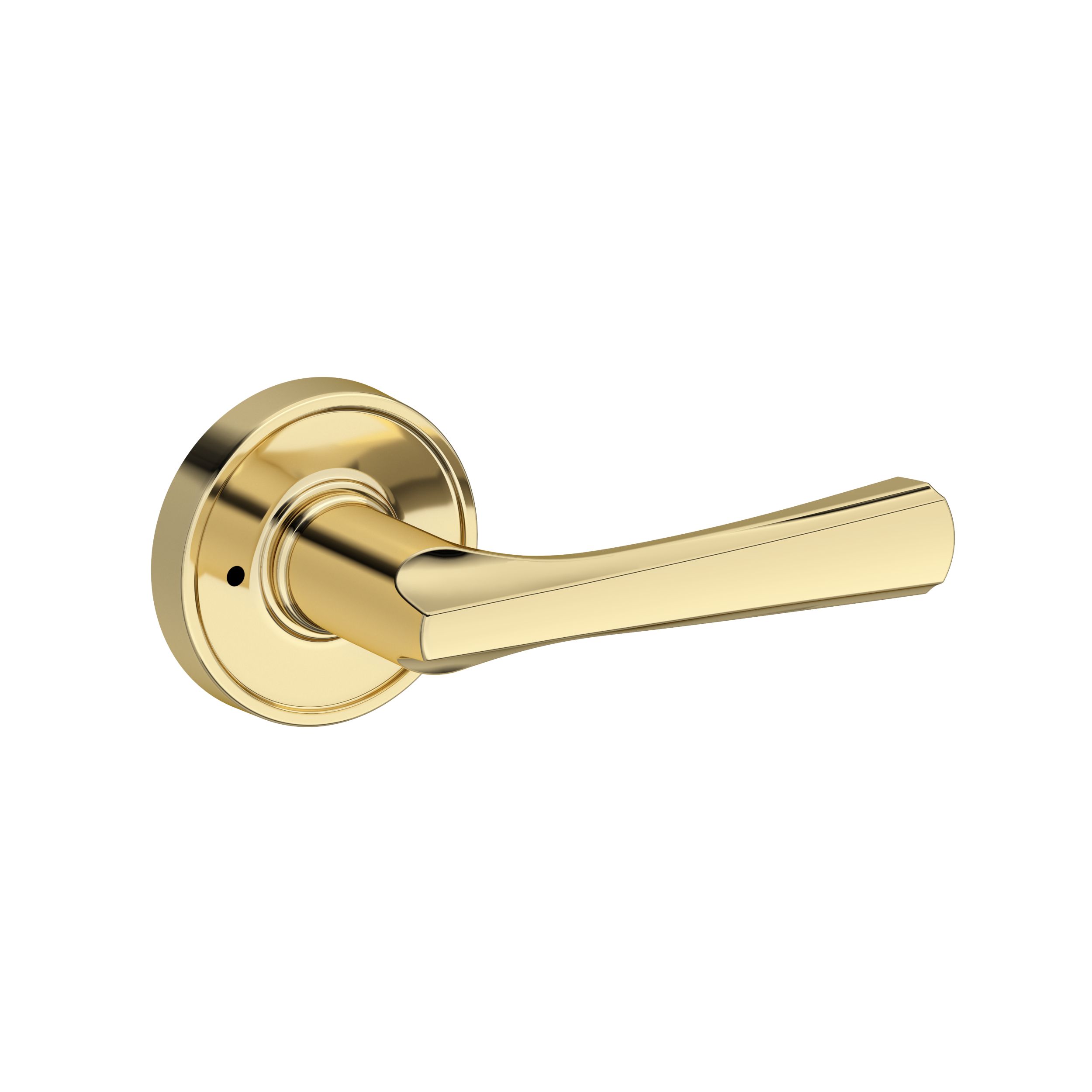 Wyndcliff Lever with Recessed Round Rose- Privacy