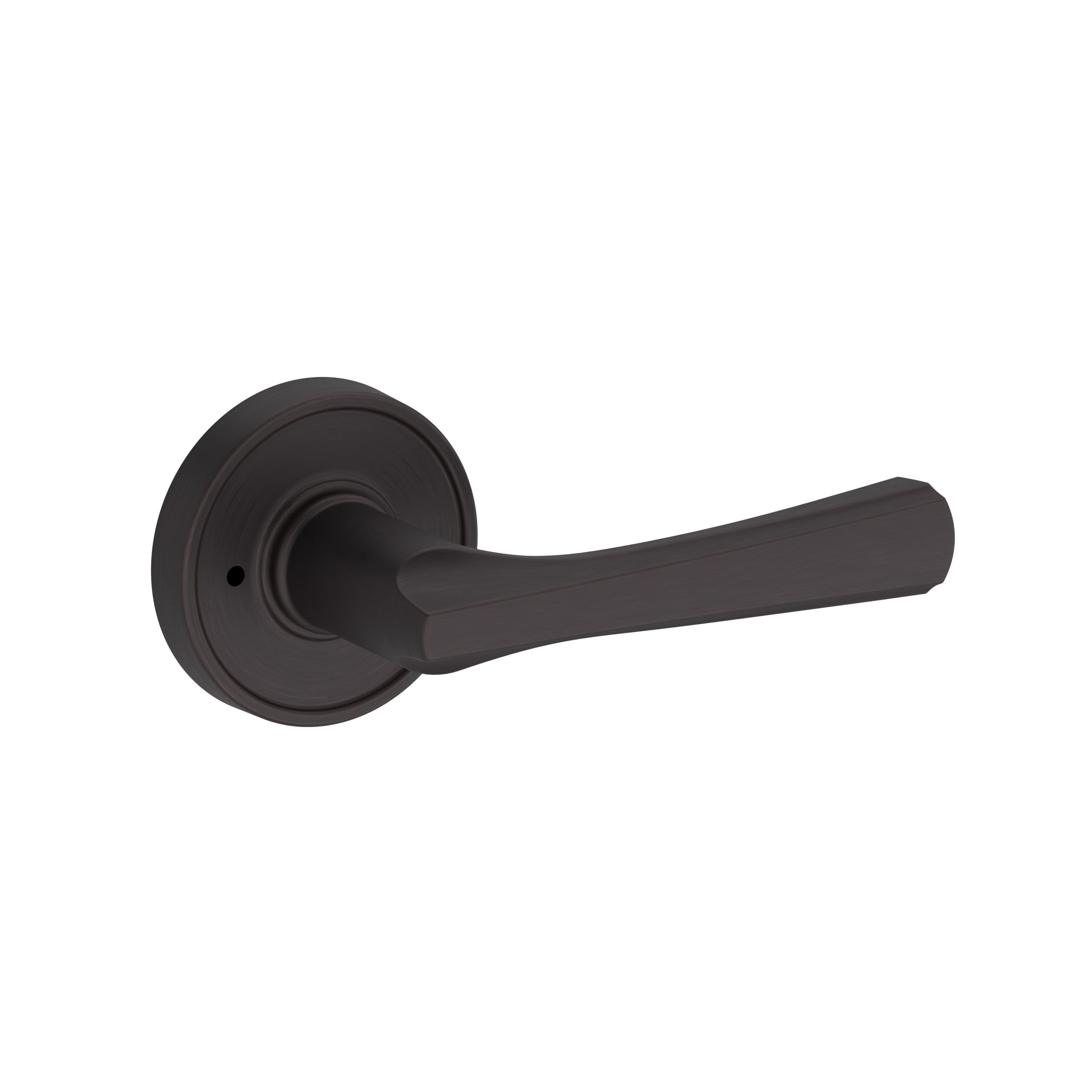 Wyndcliff Lever with Recessed Round Rose- Privacy