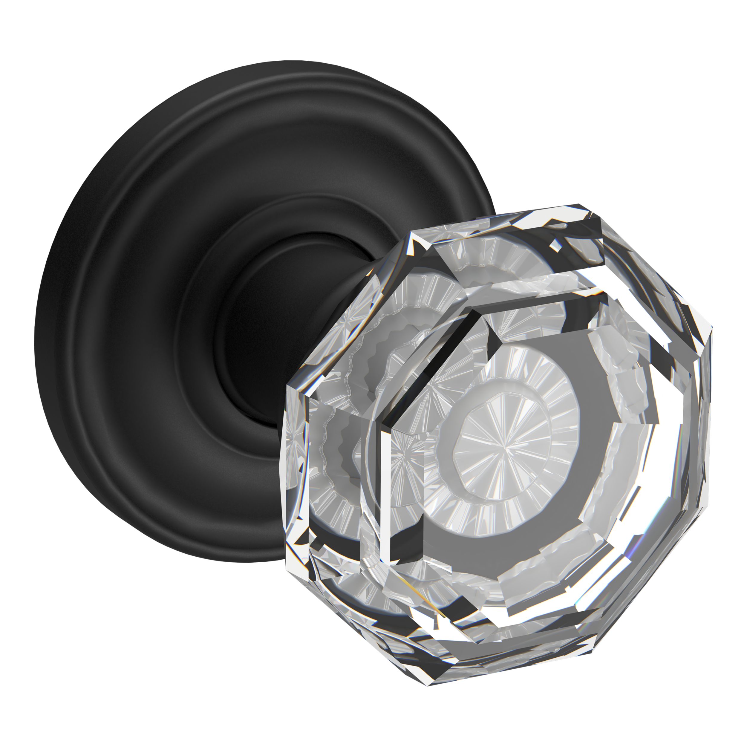 Crystal Knob & Traditional Round Rose- Passage