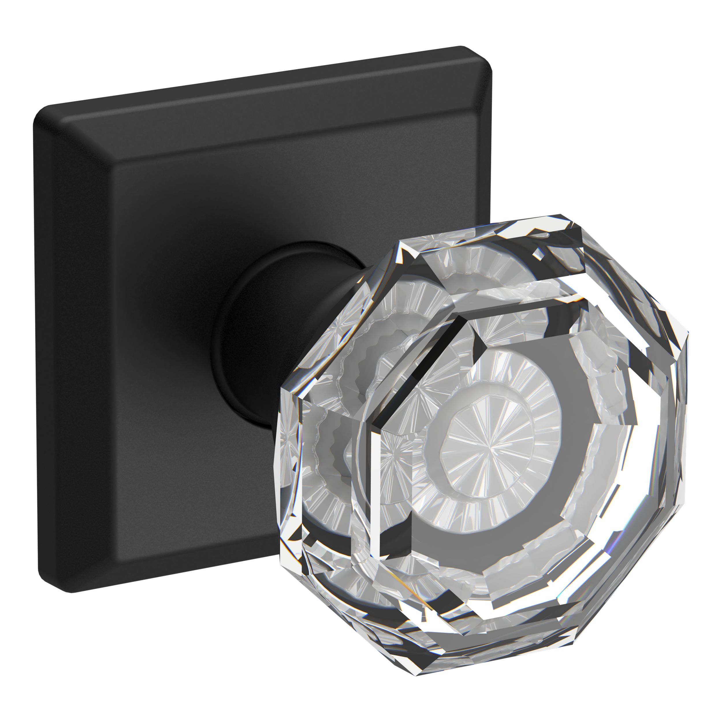 Crystal Knob & Traditional Square Rose- Passage