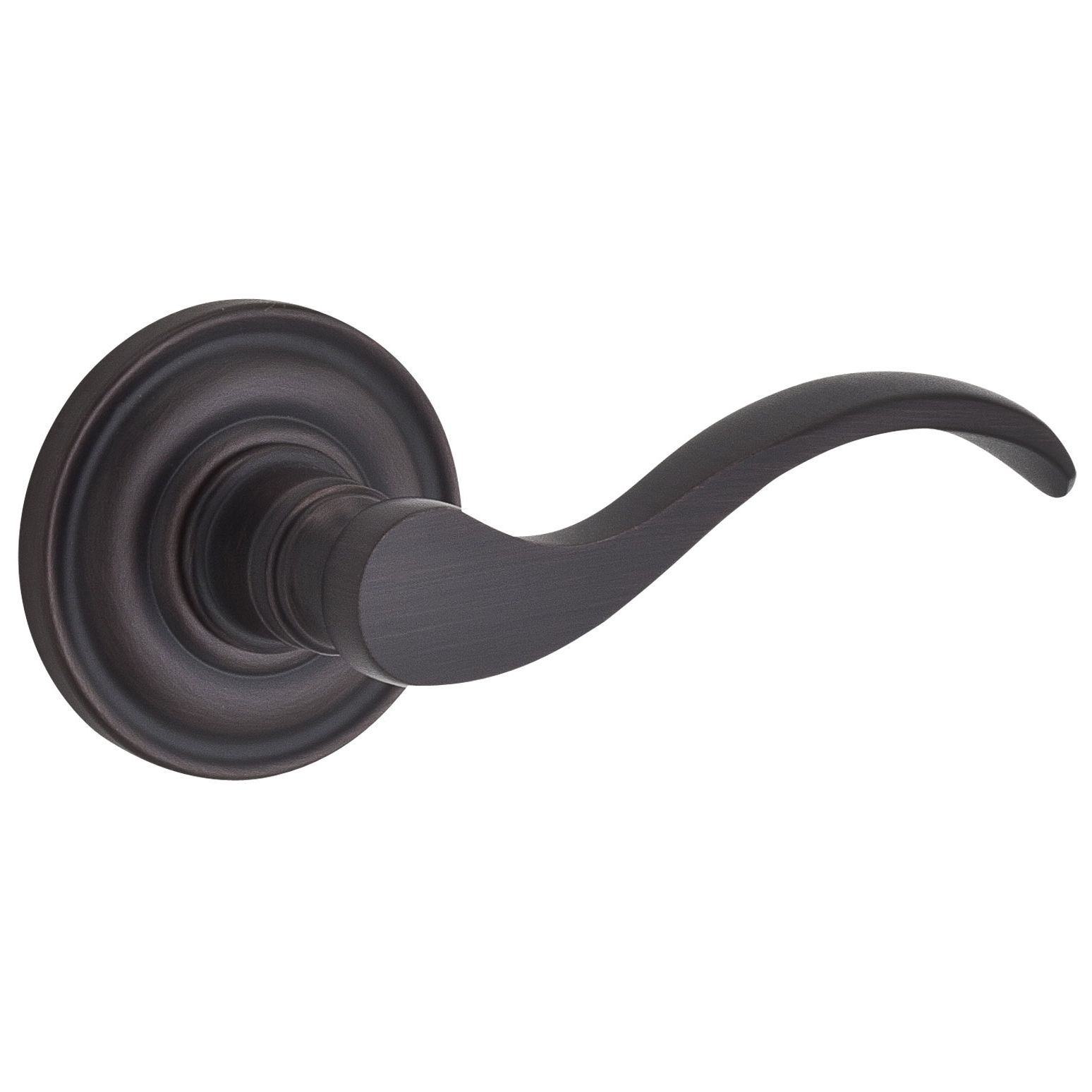 Curve Lever & Traditional Round Rose- Passage - Venetian Bronze