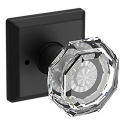 Crystal Knob & Traditional Square Rose- Privacy