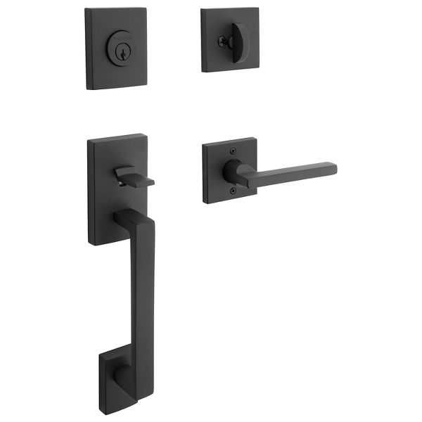 La Jolla Handleset x Square Lever- Square Interior - Satin