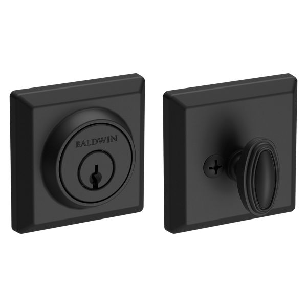 Traditional Square Deadbolt - Satin Black | Baldwin Hardware