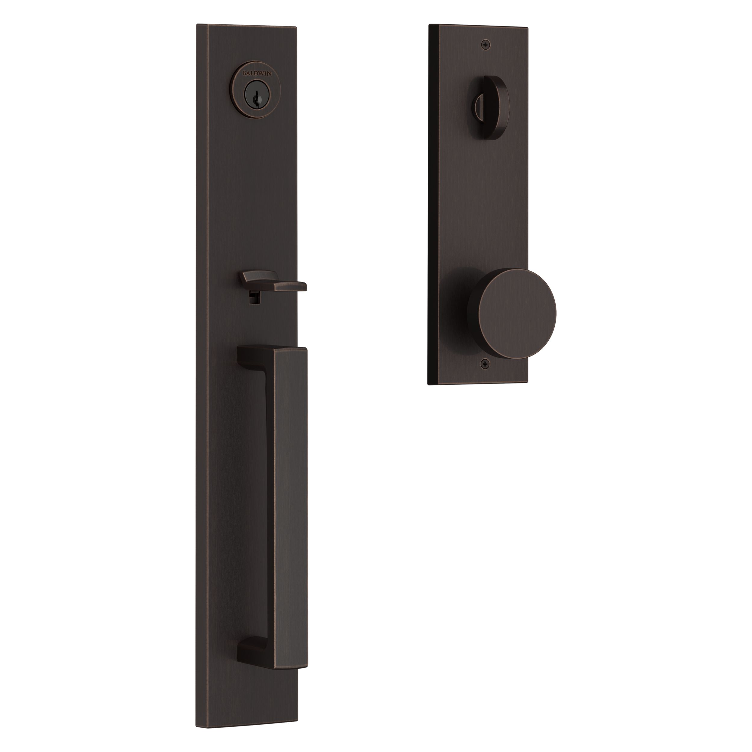 Santa Cruz Handleset x Contemporary Knob Venetian Bronze