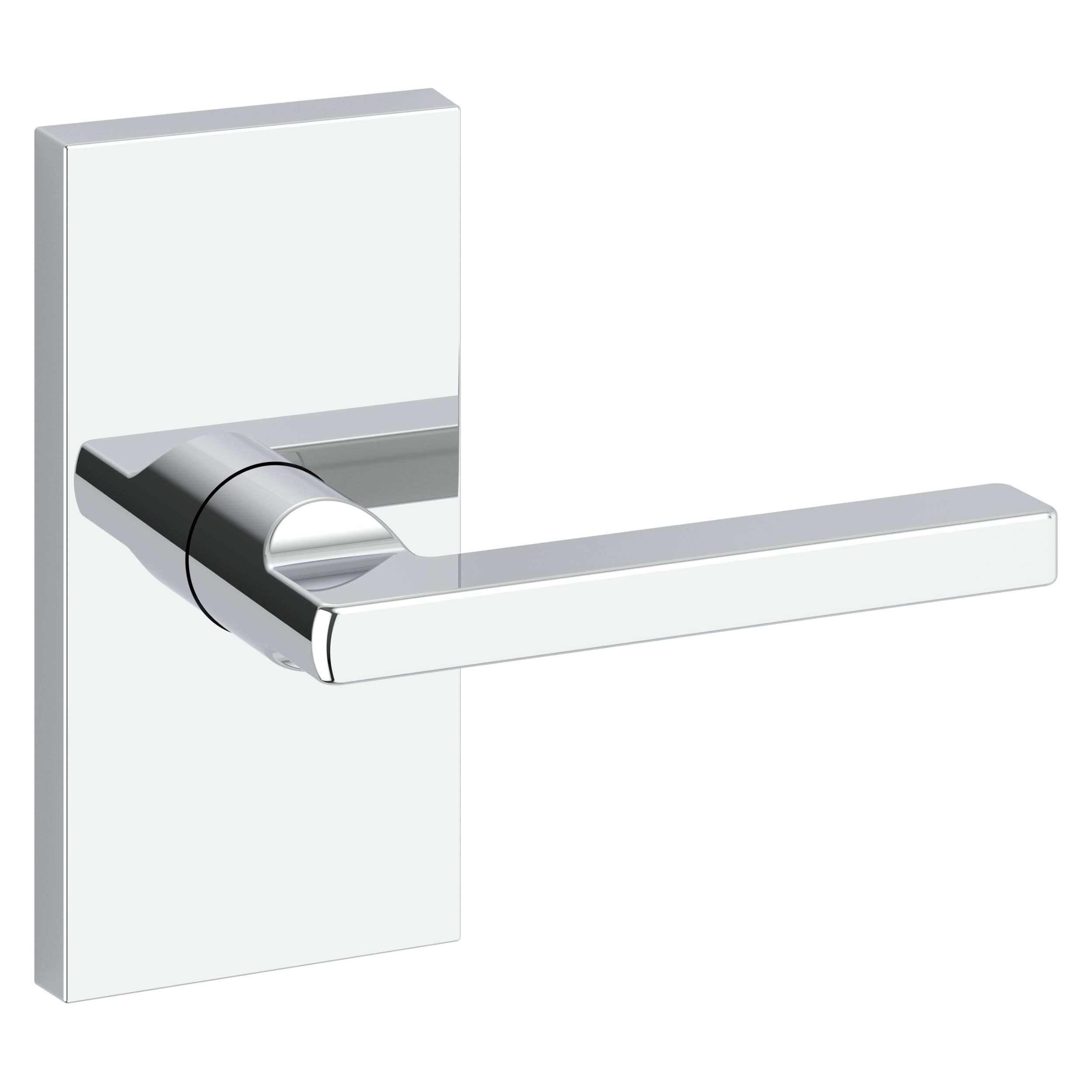 Square Lever & Contemporary 5" Rose- Full Dummy