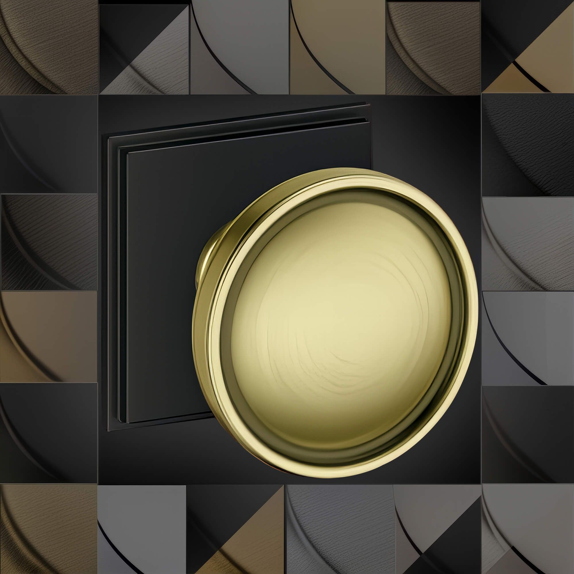 Beautiful Knob with Decorative Outer Edge with swatches behind