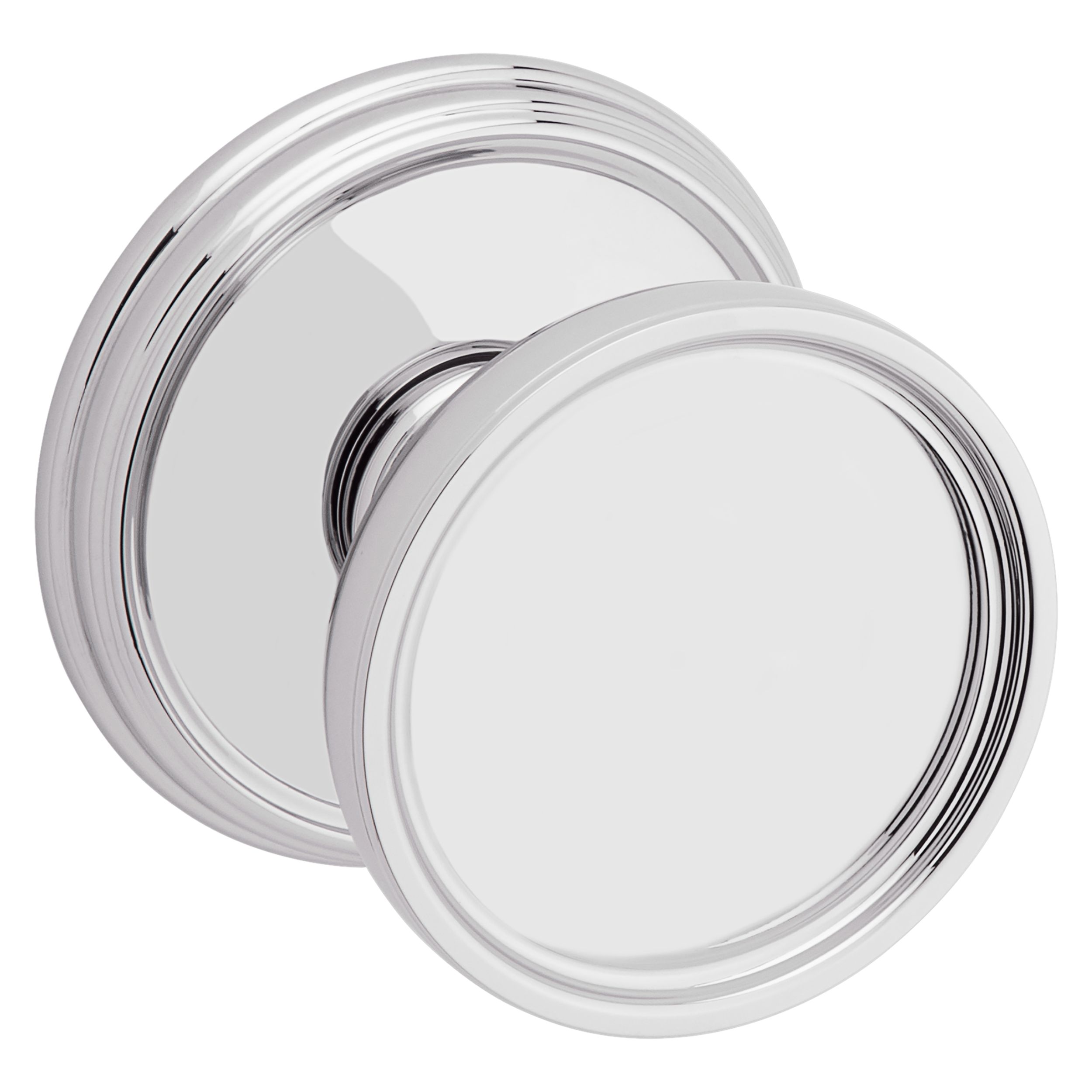 K012 Tulip Knob with 5078 Rose- Full Dummy - Polished Chrome