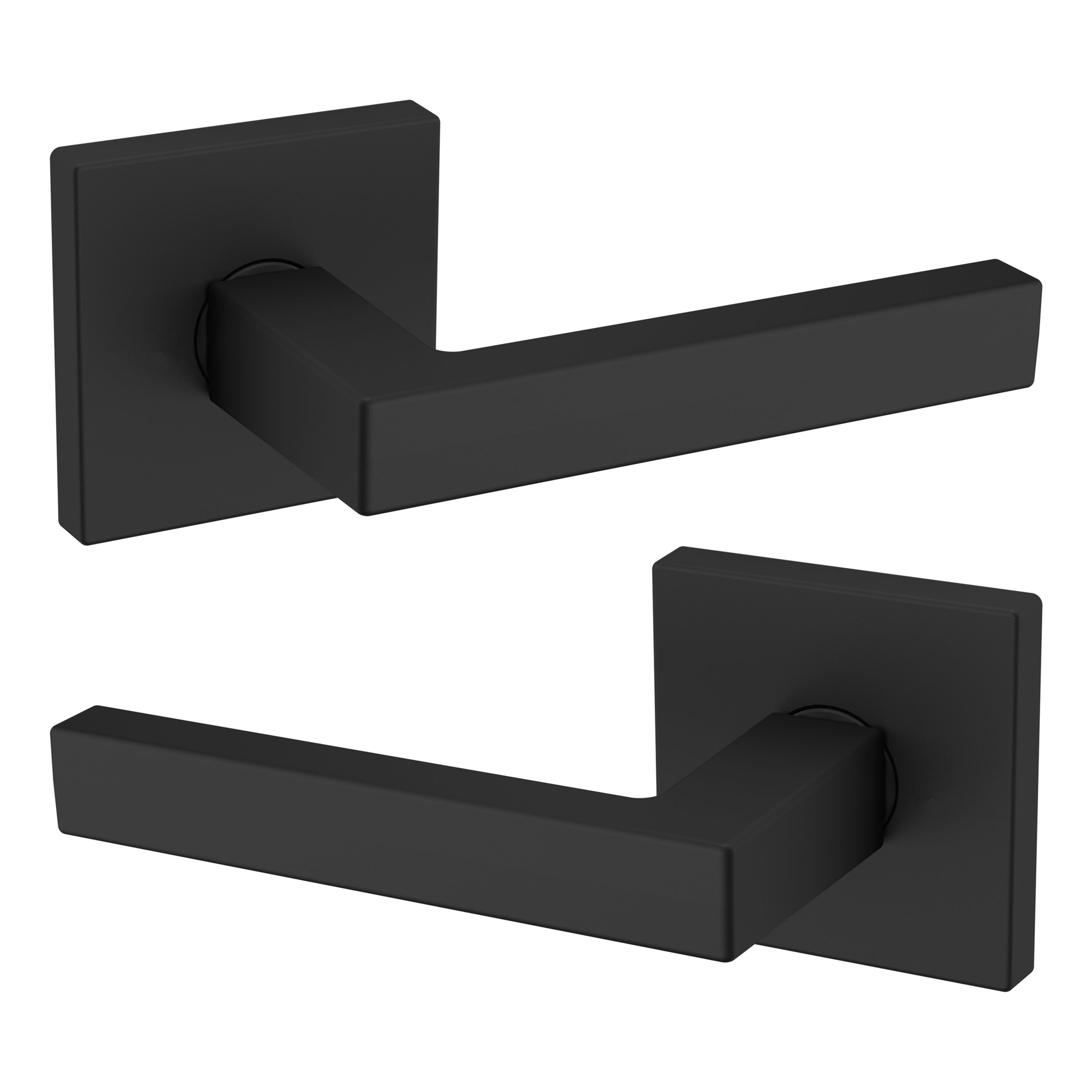 L023 Lever with R017 Rose- Passage - Satin Black