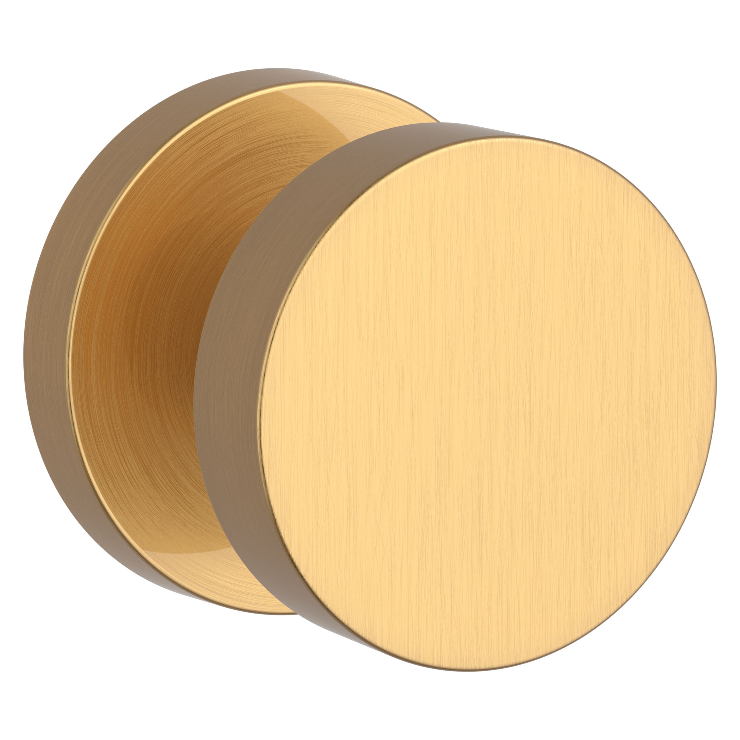 Contemporary Knob & Round Rose- Passage - Lifetime (PVD) Satin