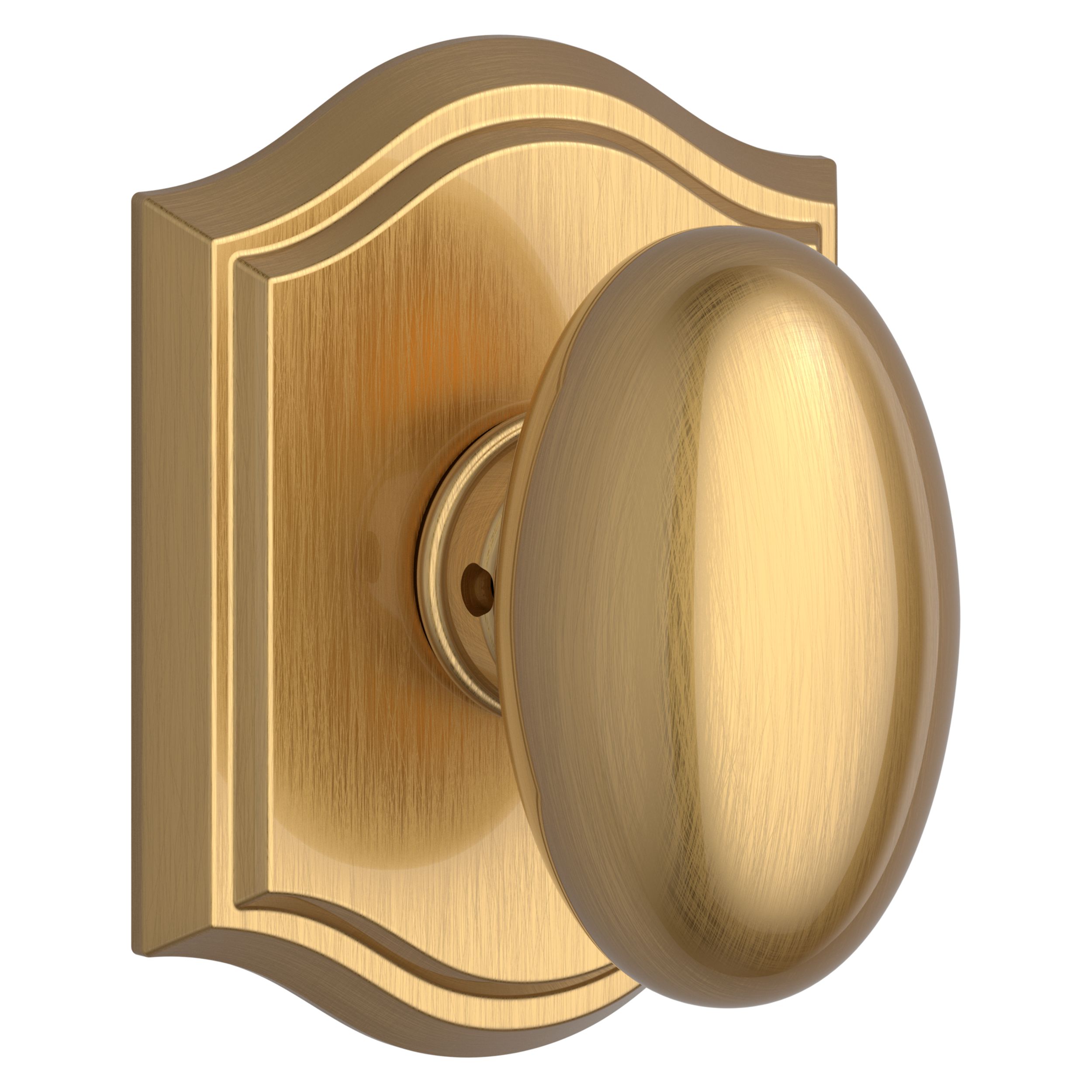 Round Knob & Traditional Square Rose- Passage - Satin Nickel