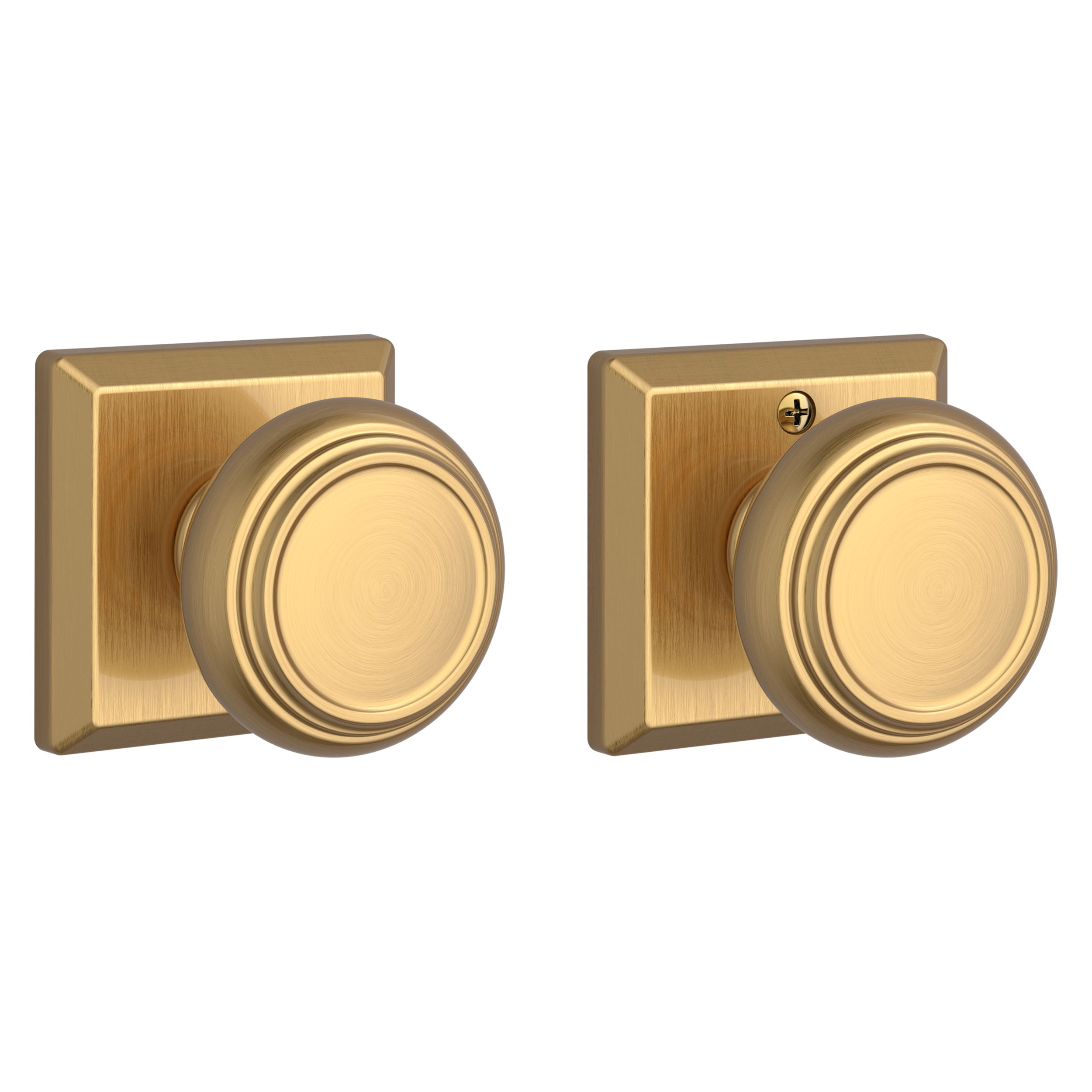 Sure-Loc Hardware Satin Brass Interior Passage Door Knob in the Door Knobs  department at