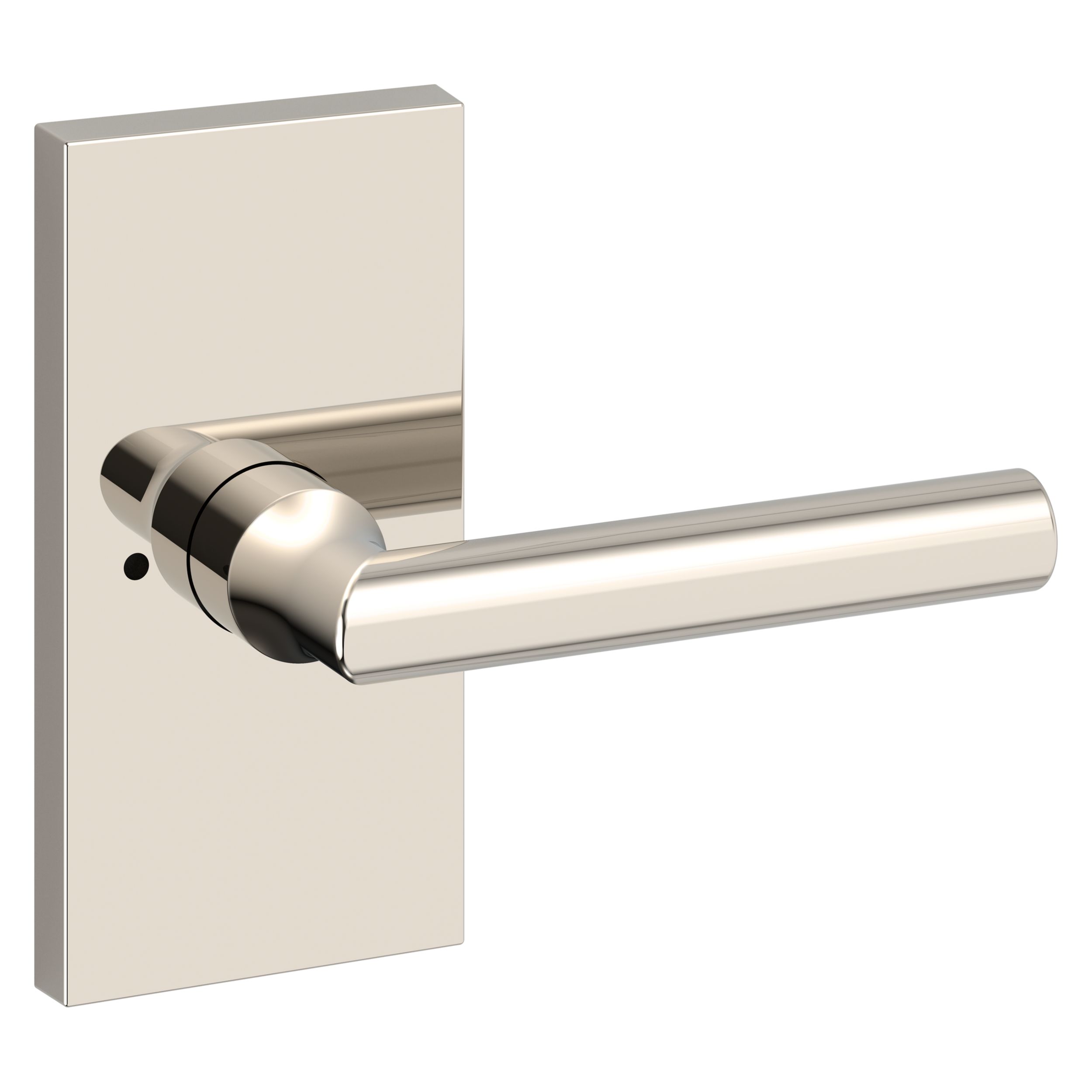 Tube Lever & Contemporary 5" Rose- Privacy