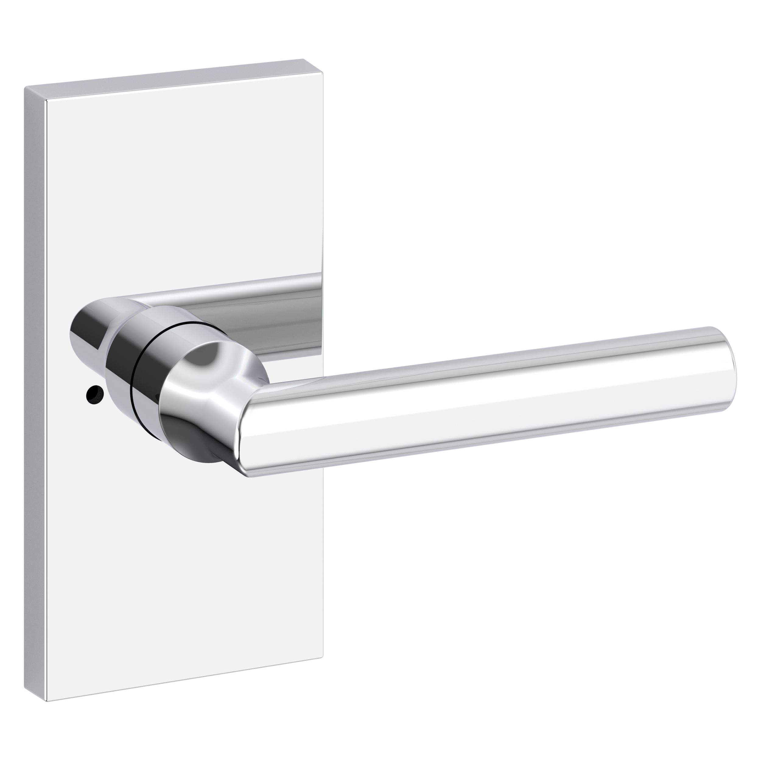 Tube Lever & Contemporary 5" Rose- Privacy